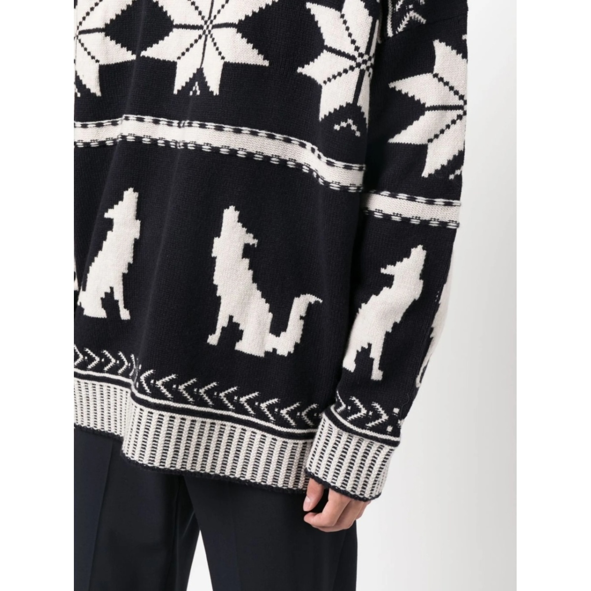 patterned-jacquard knitted jumper - Img 5