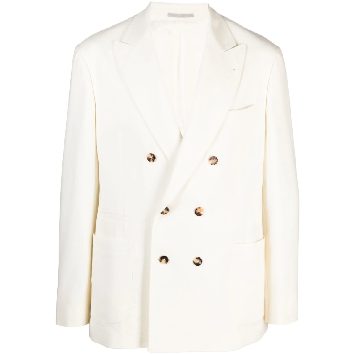 peak-lapel double-breasted blazer