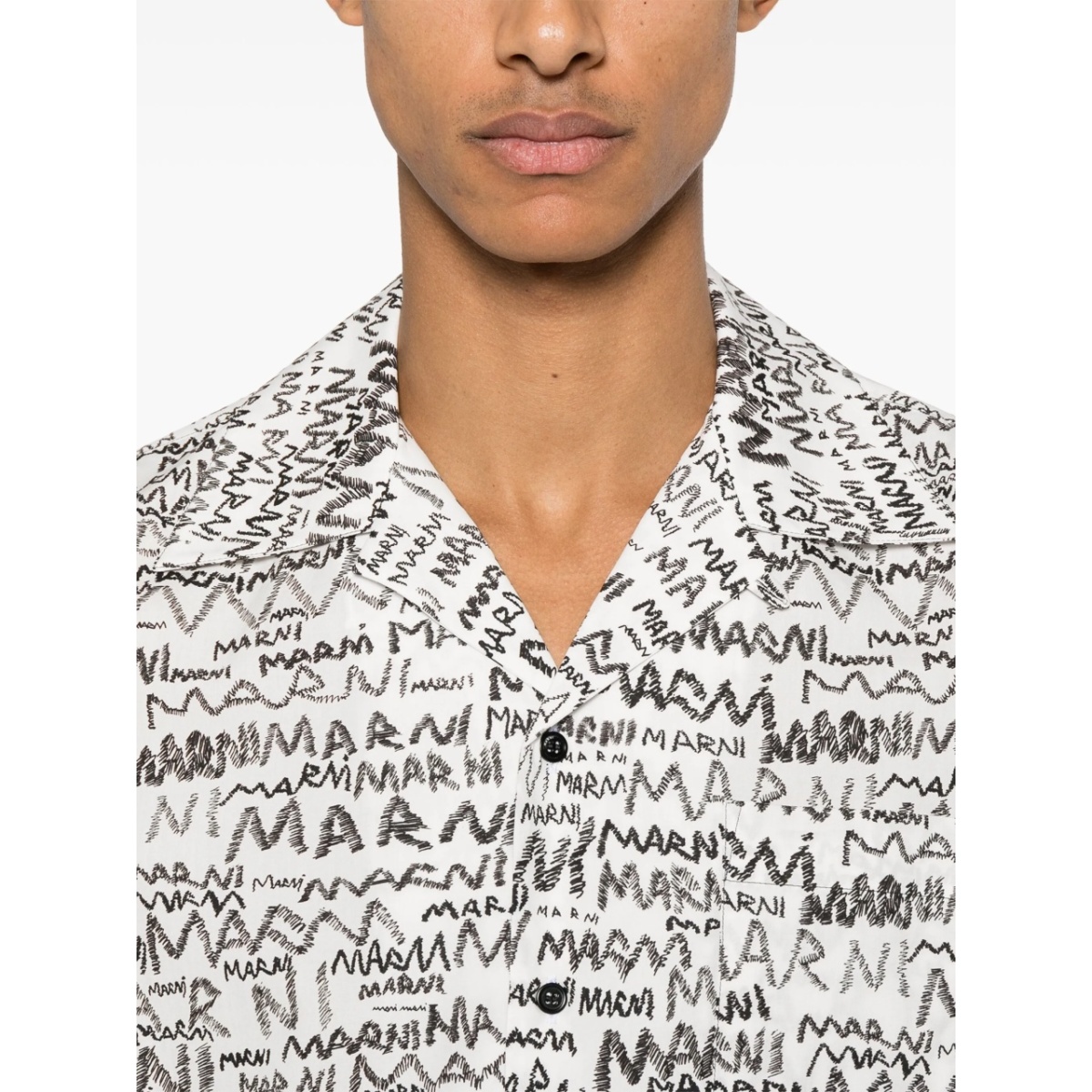pencil logo-print shirt - Img 5