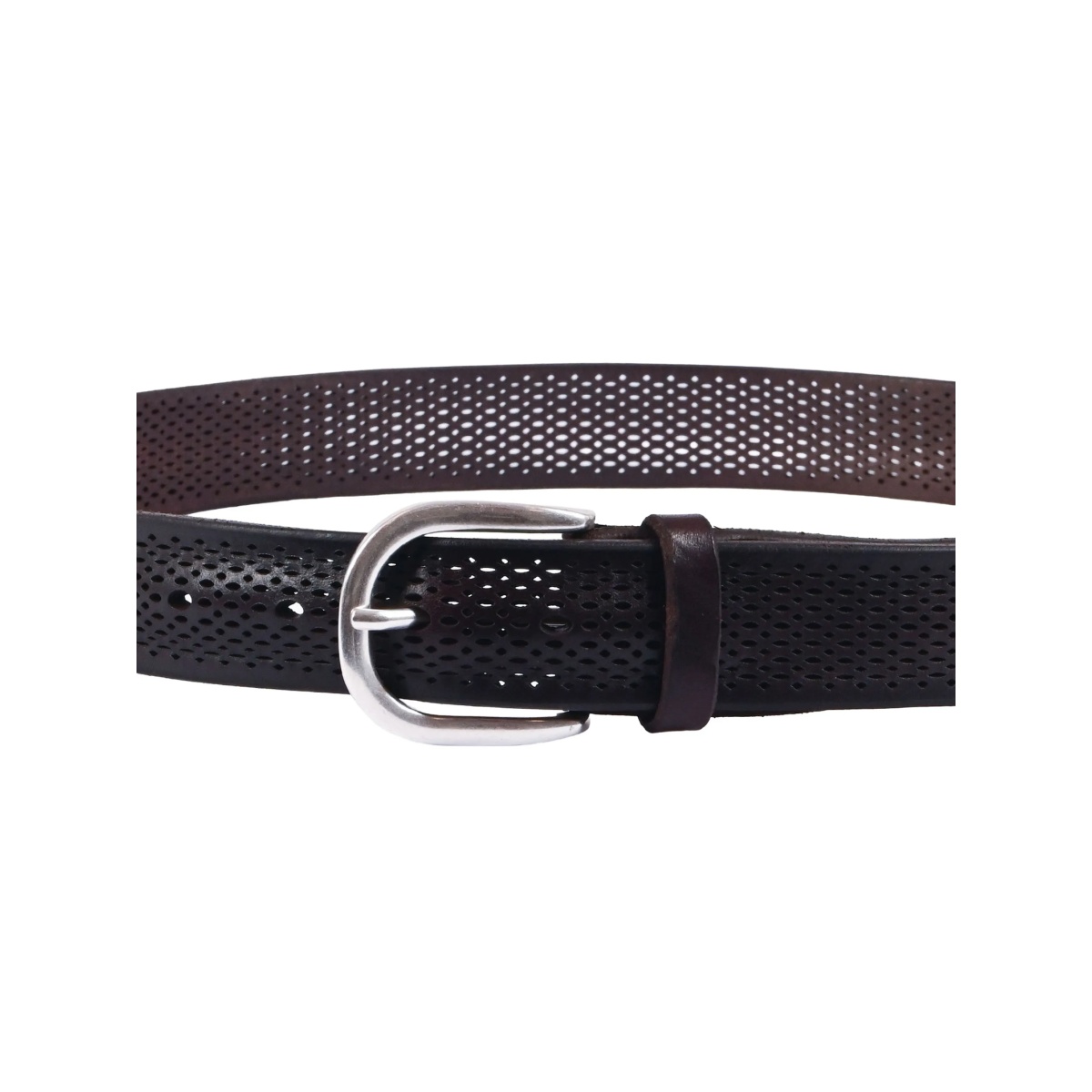 perforated buckle leather belt - Img 3