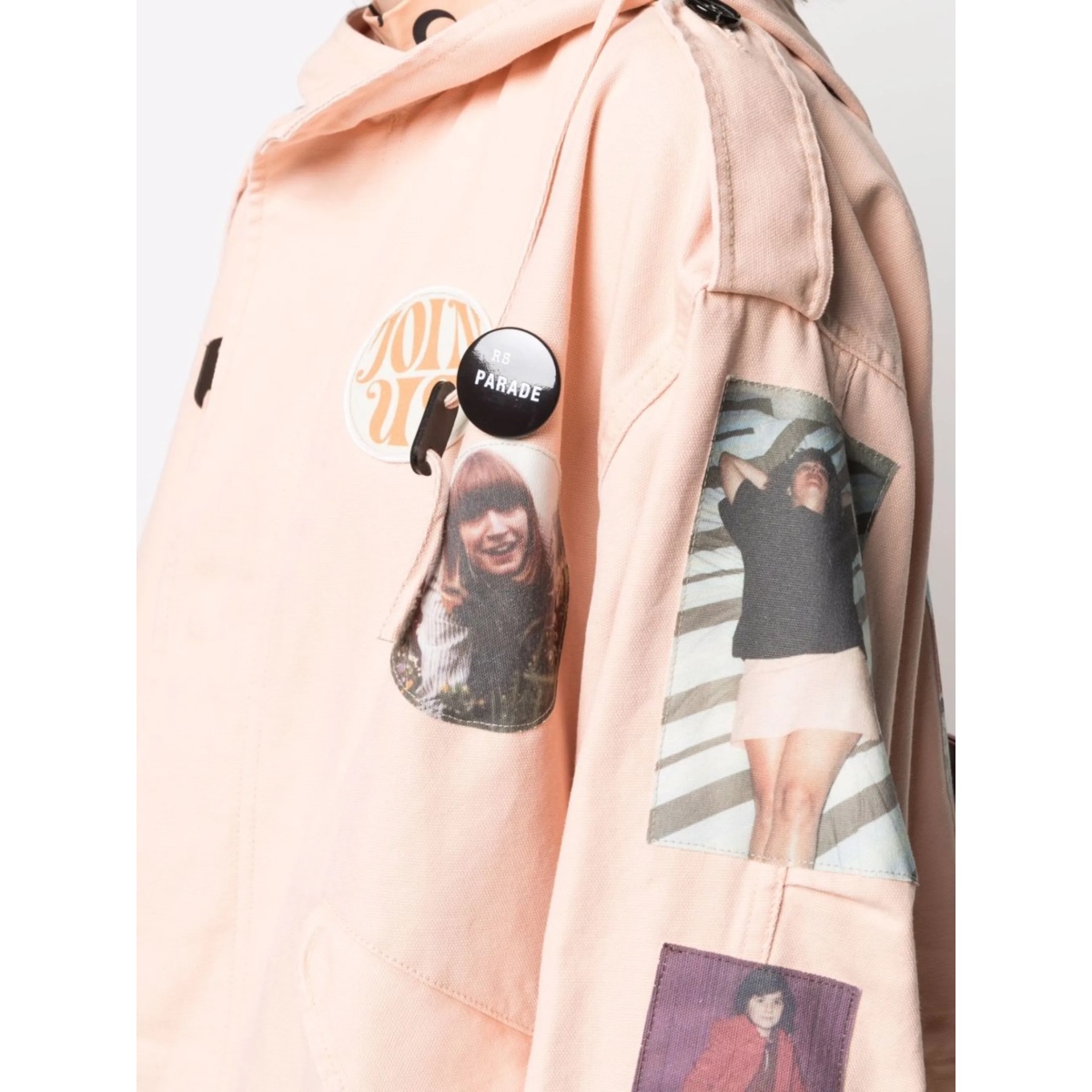photograph-print hooded coat - Img 5