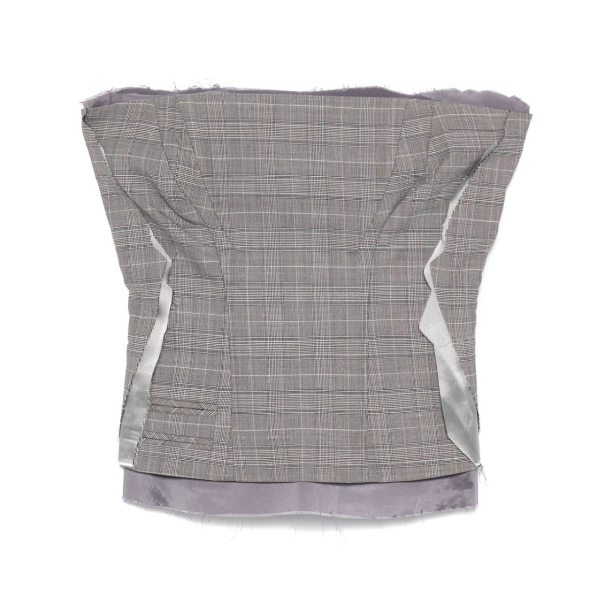 plaid-check corset