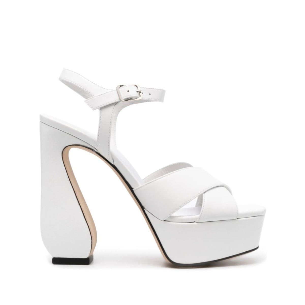 platform sculpted-heel sandals