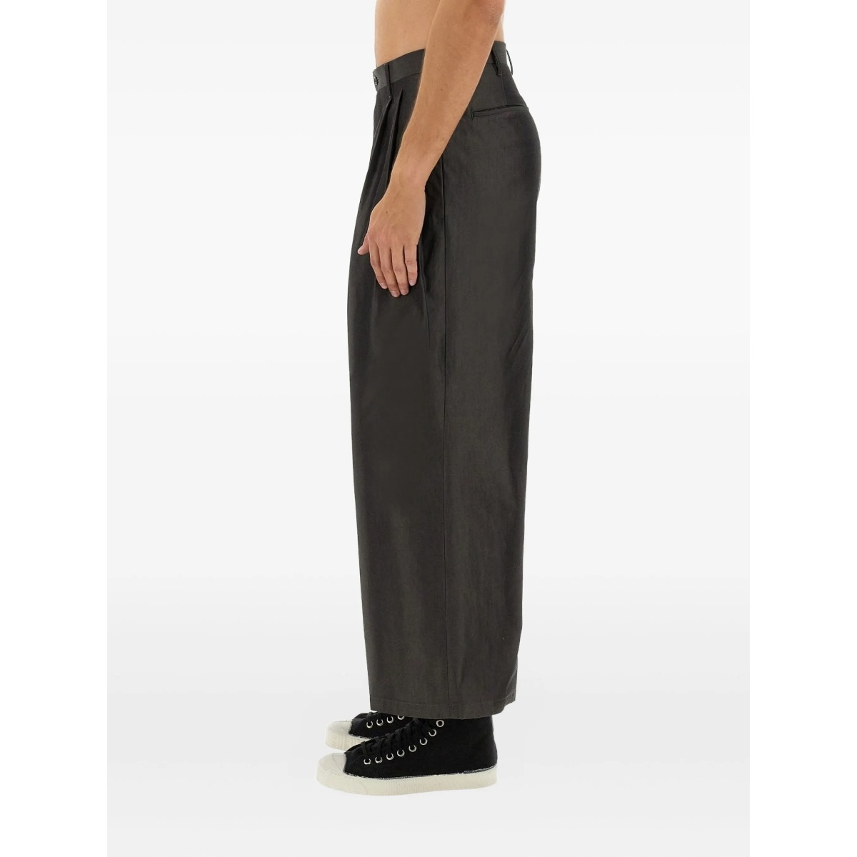 pleated cotton trousers - Img 3