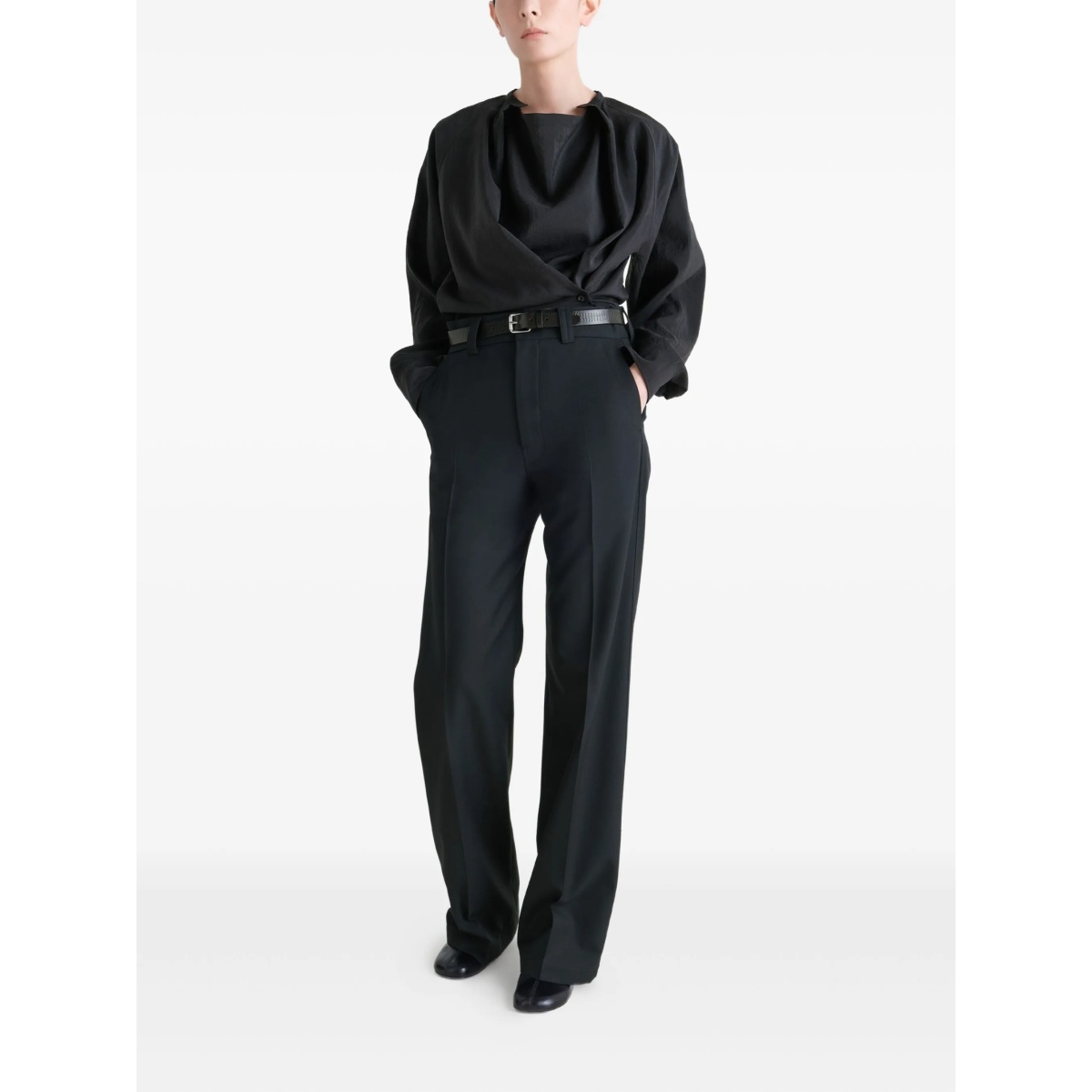 pleated straight trousers - Img 2