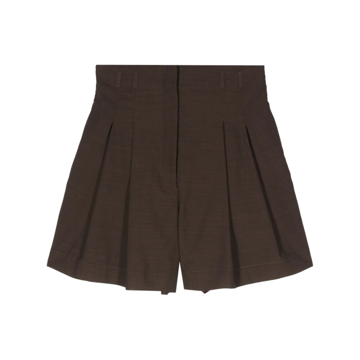 pleated tailored shorts