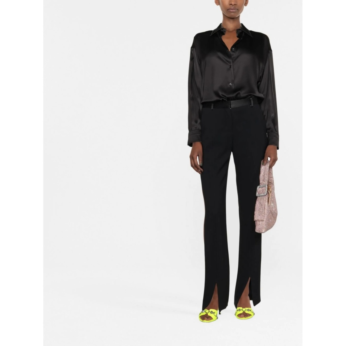 pointed-collar button-up shirt - Img 2
