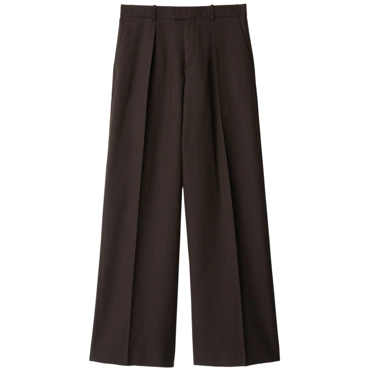 pressed-crease wool tailored trousers