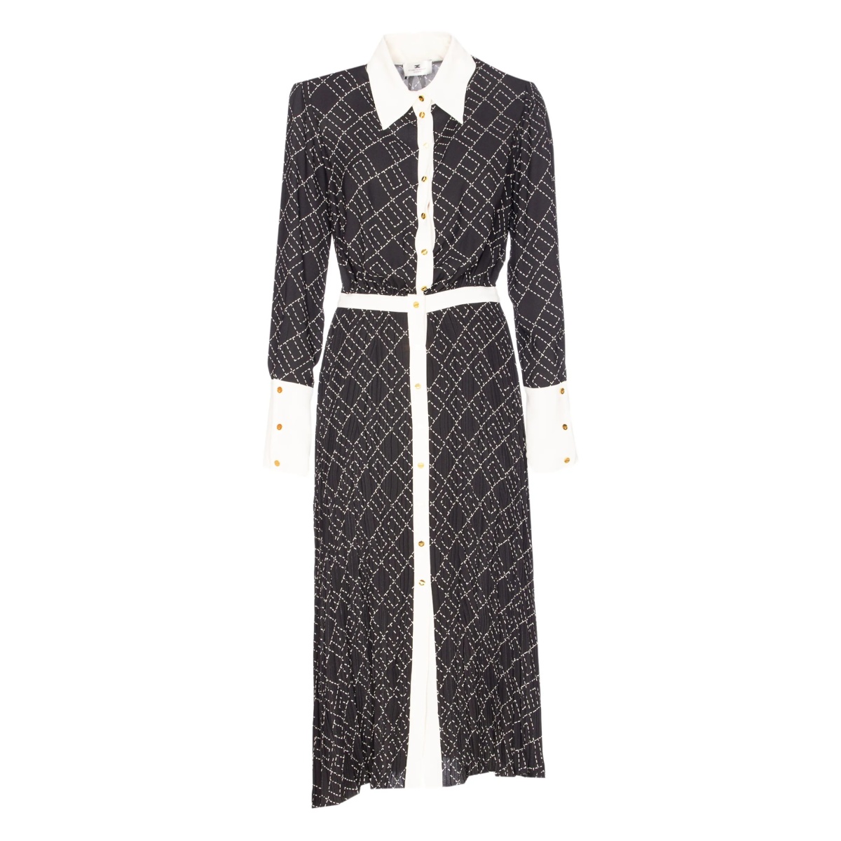 printed midi shirt dress