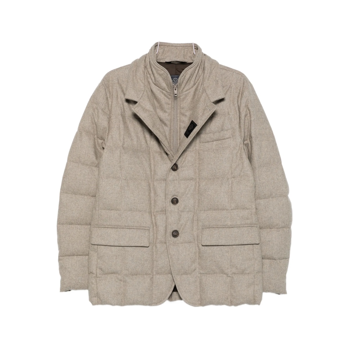 quilted buttoned jacket