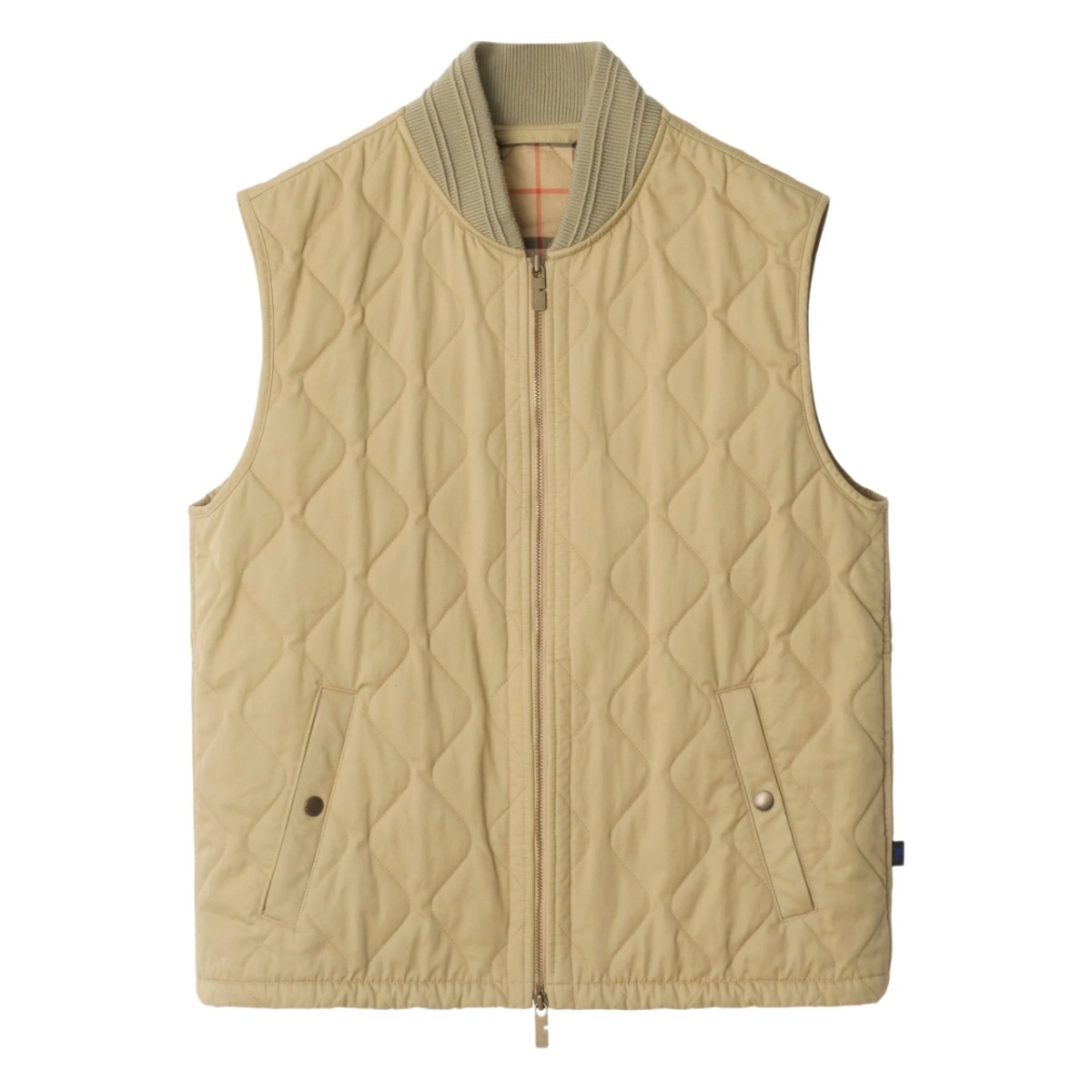 quilted gabardine gilet
