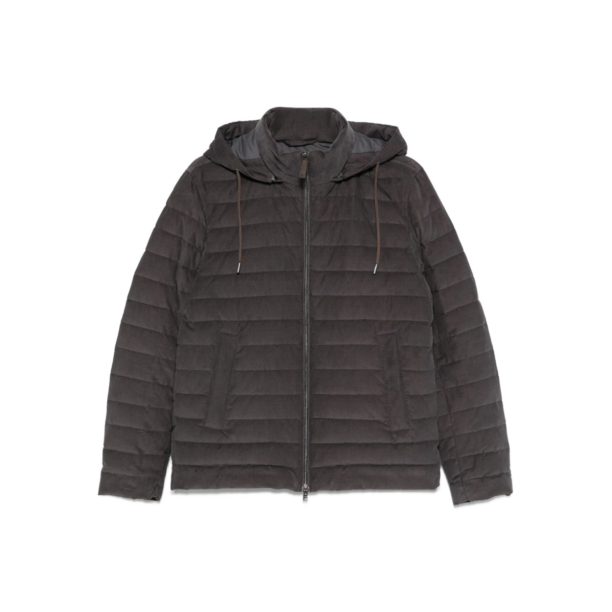 quilted hooded jacket