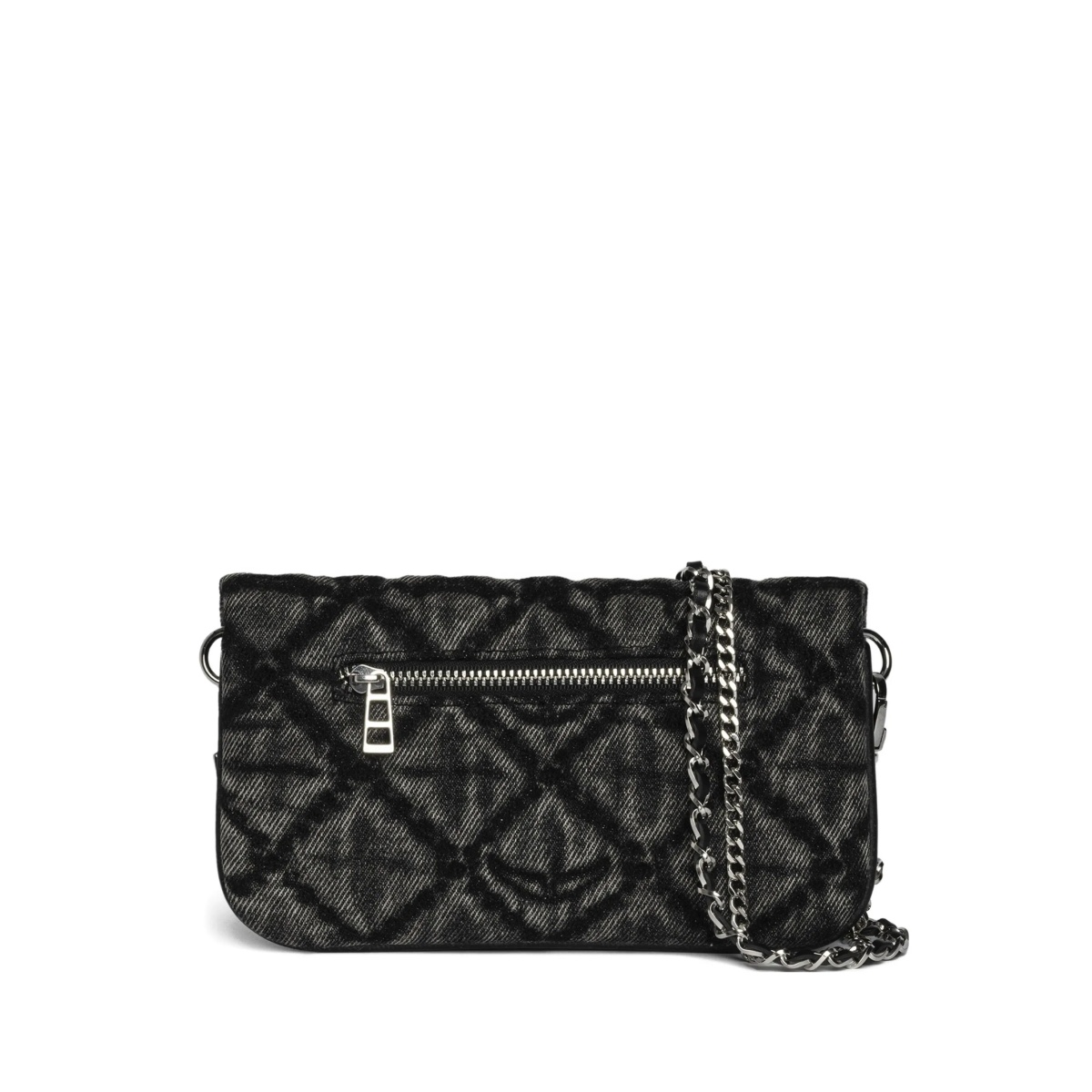 quilted wing-embellished chain-strap bag