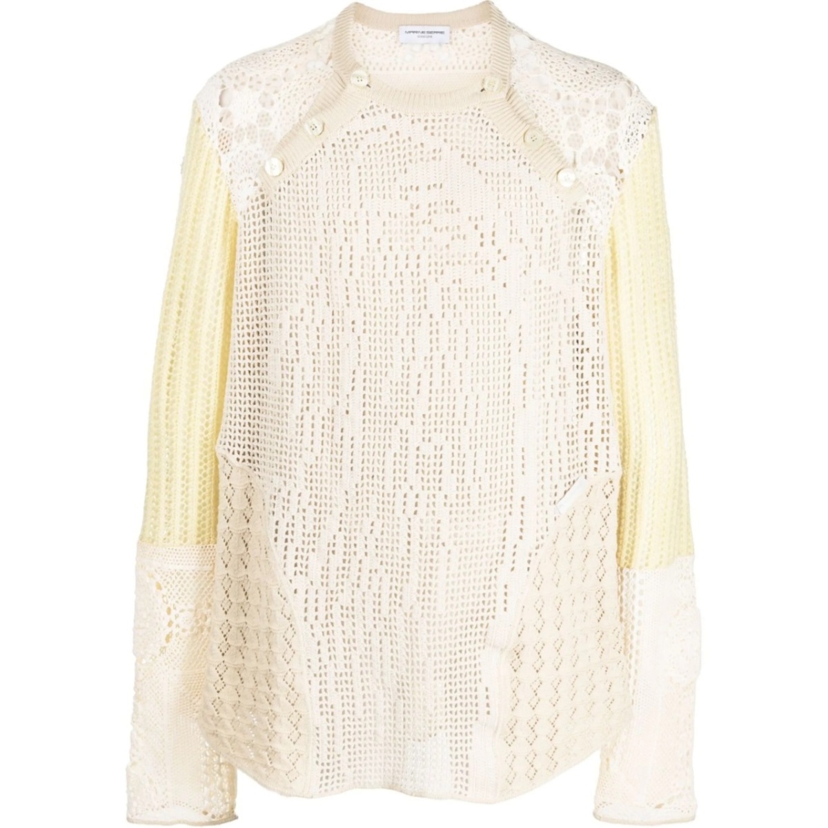 regenerated crochet raglan jumper