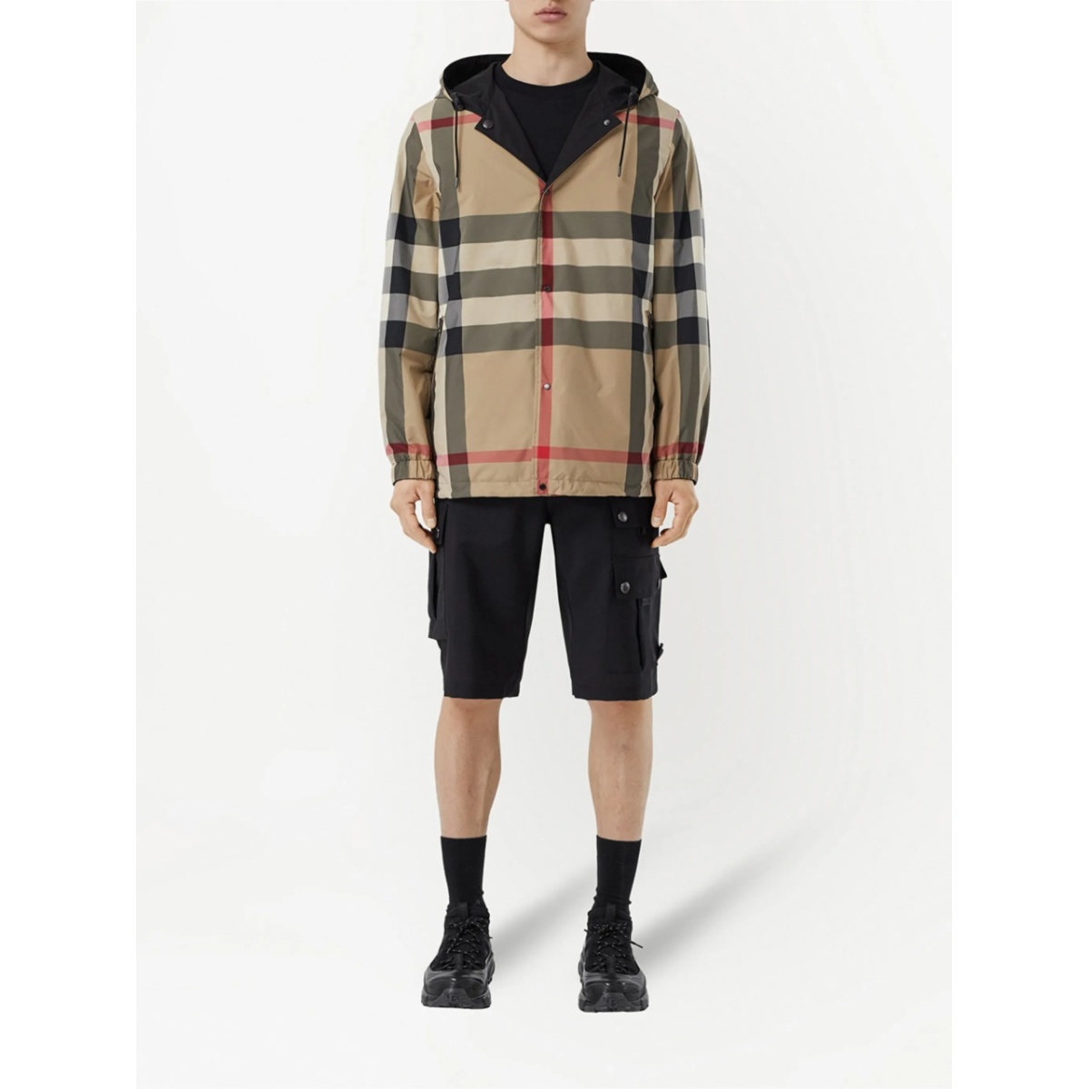 reversible check hooded jacket - Img 2