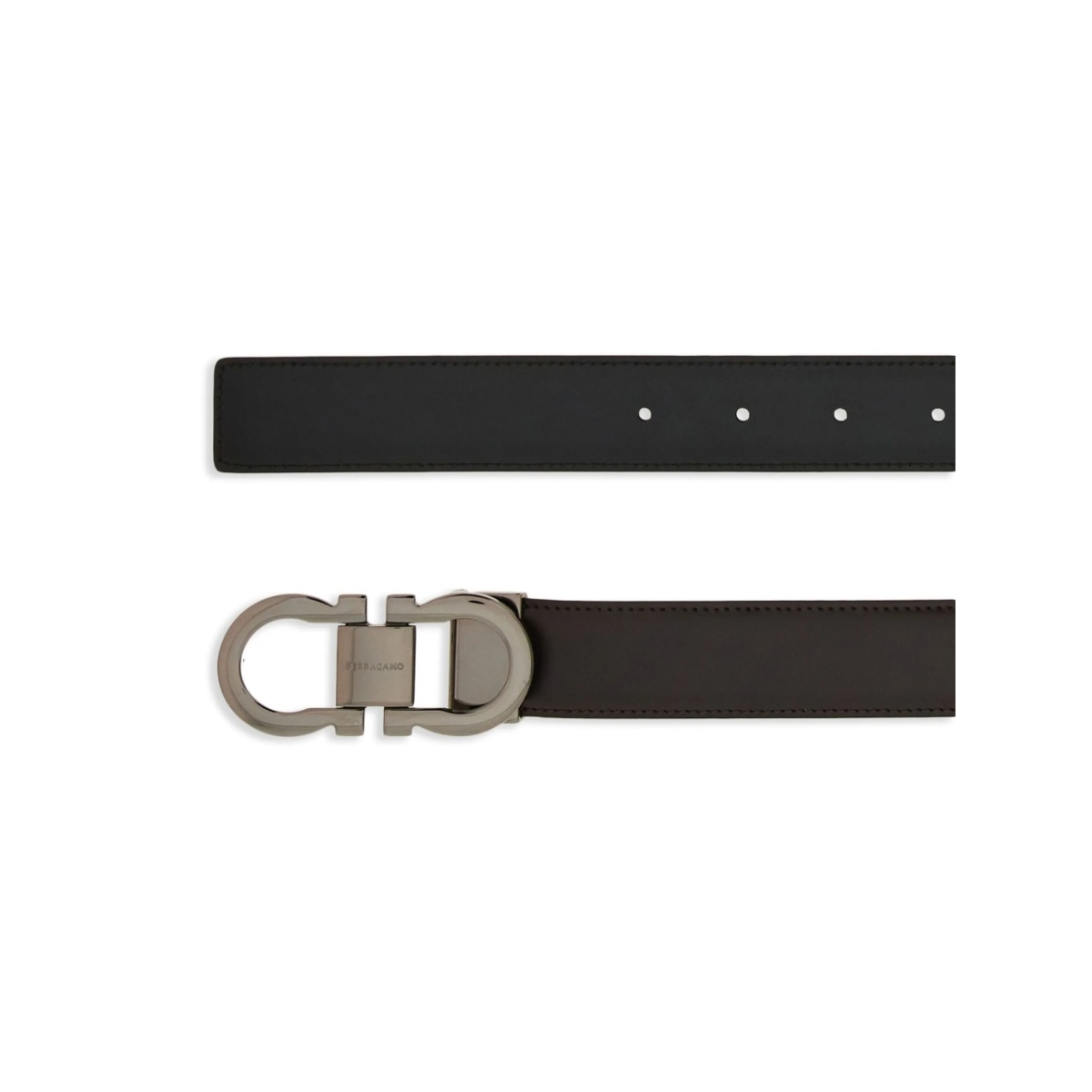 reversible Gancini leather belt - Img 2