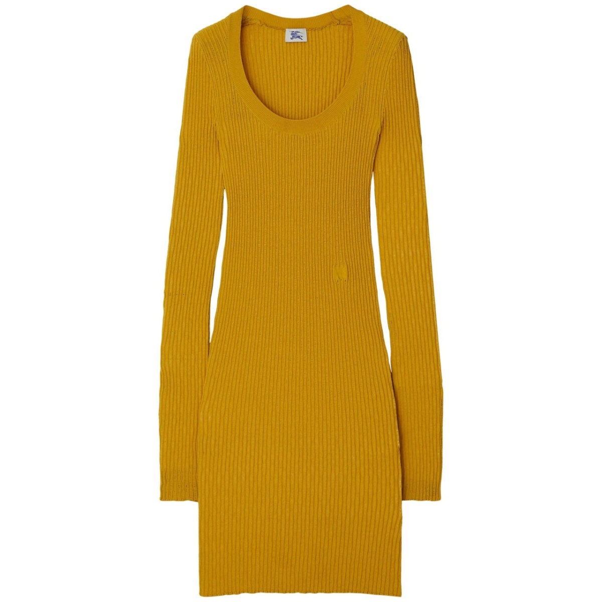 rib-knit midi dress