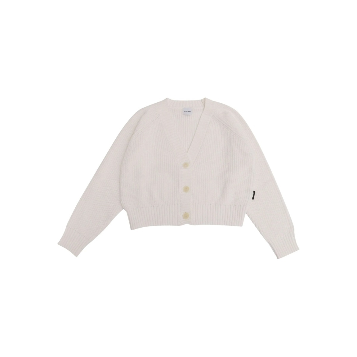 ribbed button-up cardigan