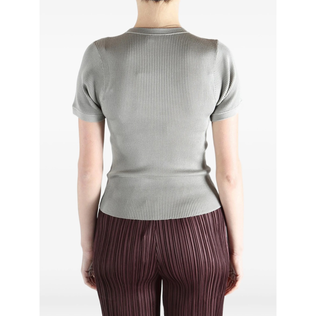 ribbed knit T-shirt - Img 4