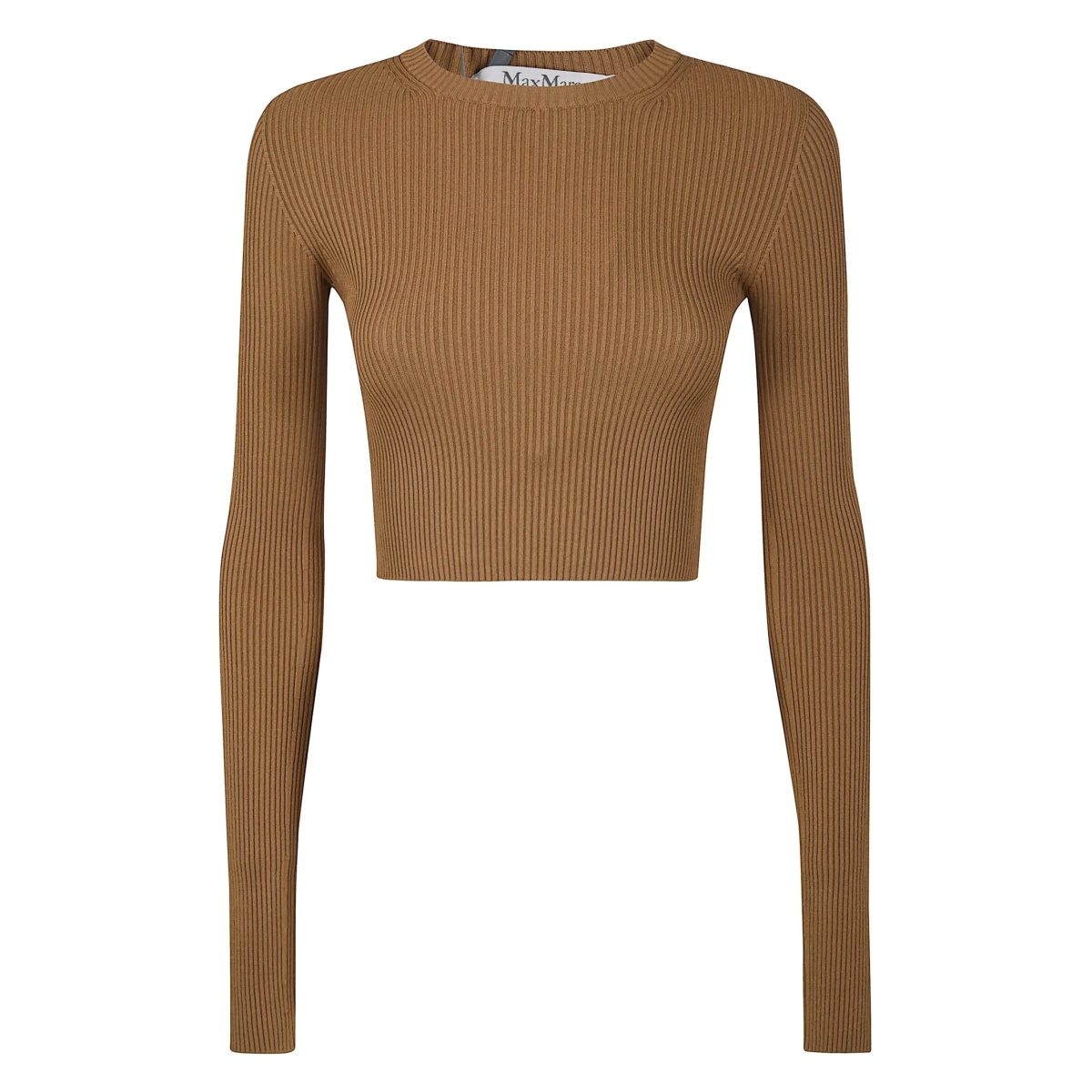 ribbed long-sleeve top