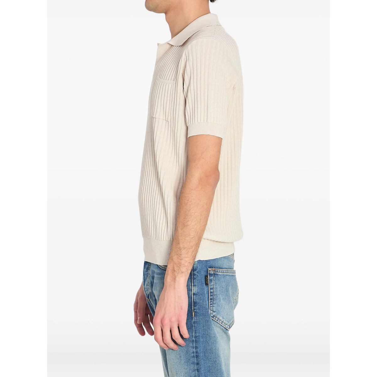 ribbed pocket polo shirt - Img 3
