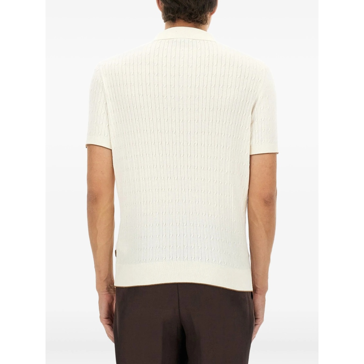 ribbed polo shirt - Img 4