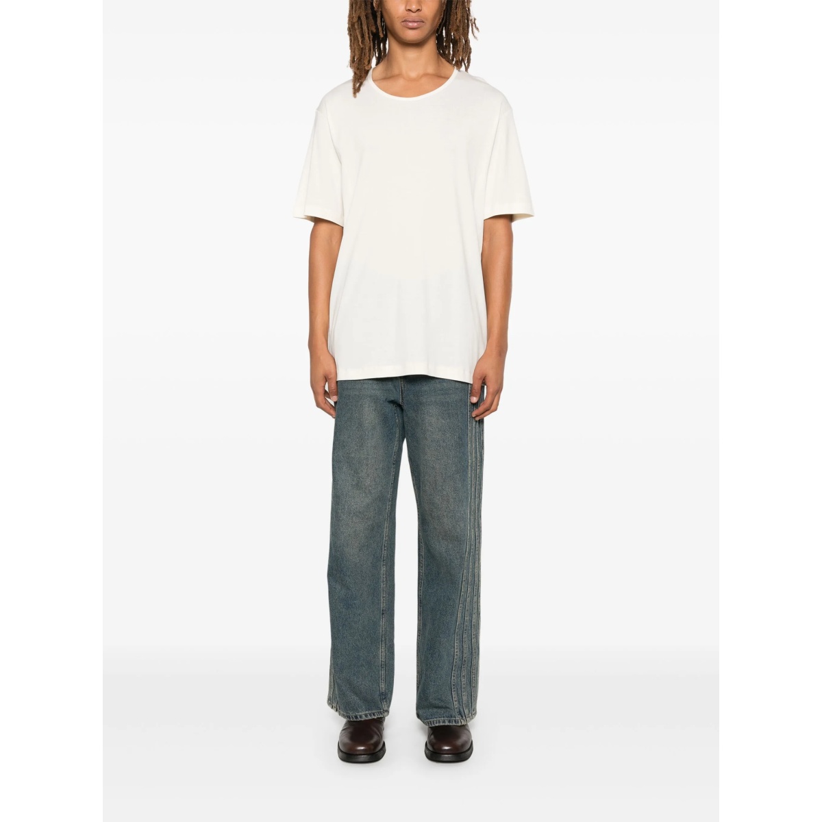 ribbed U-neck T-shirt - Img 2