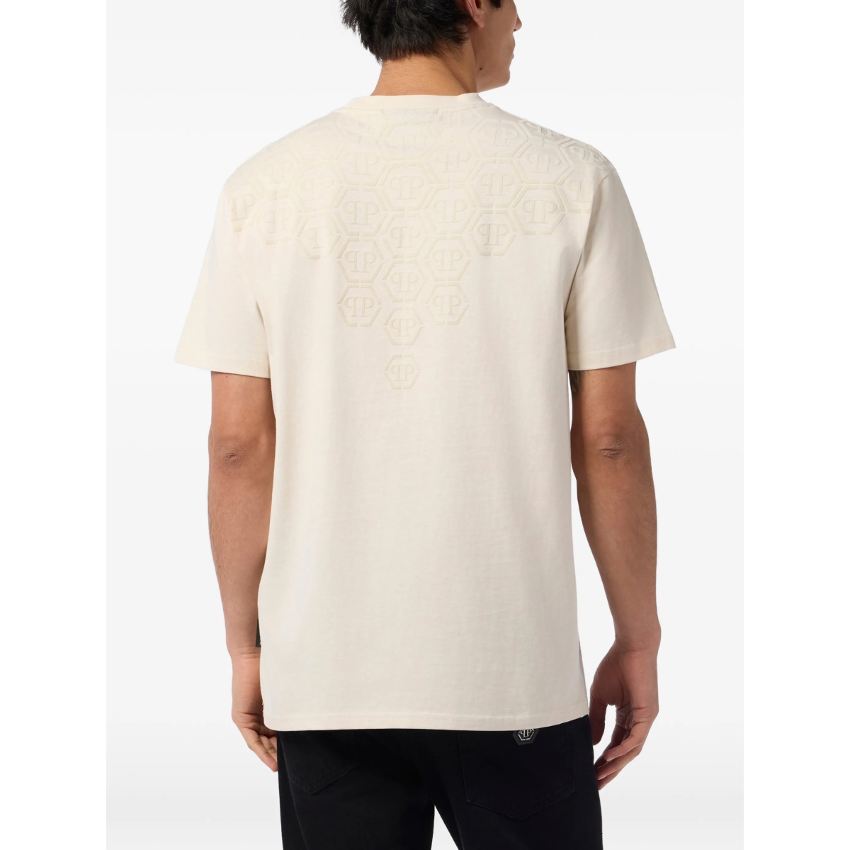 round-neck monogram T-shirt - Img 3
