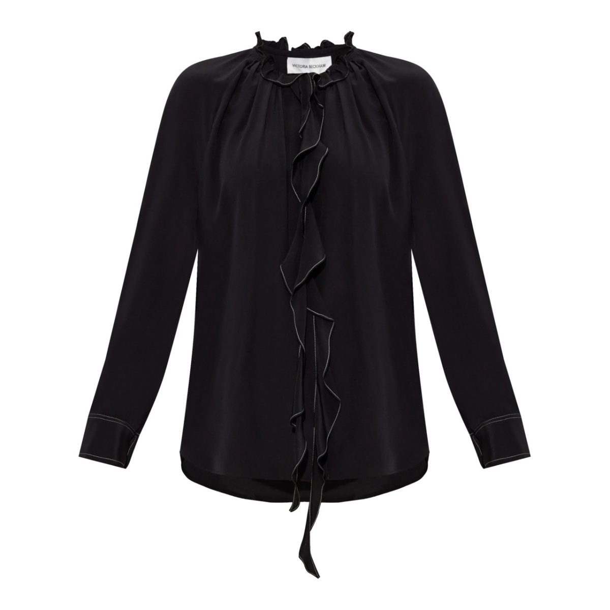 ruffle-detailing blouse