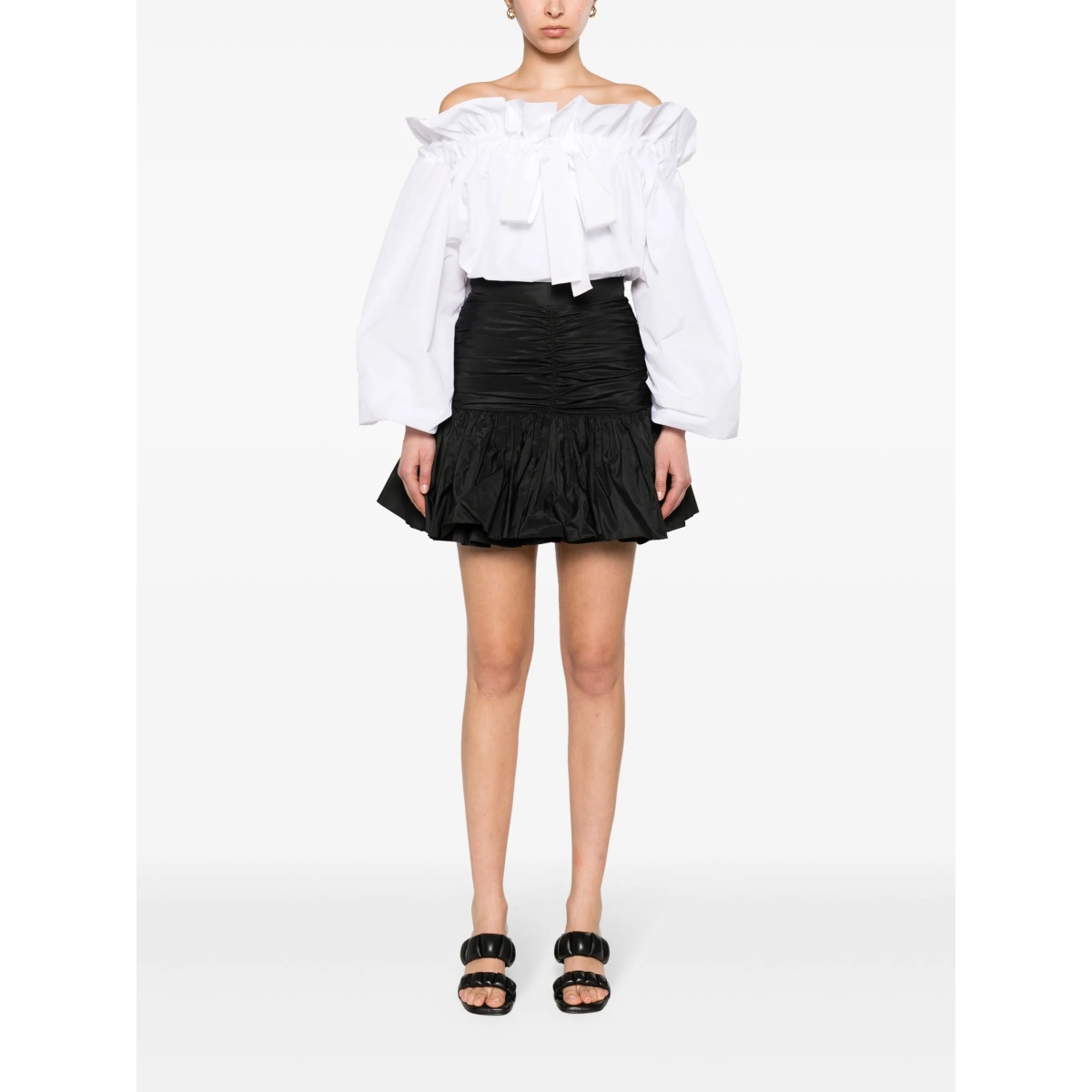 ruffled faille miniskirt - Img 2