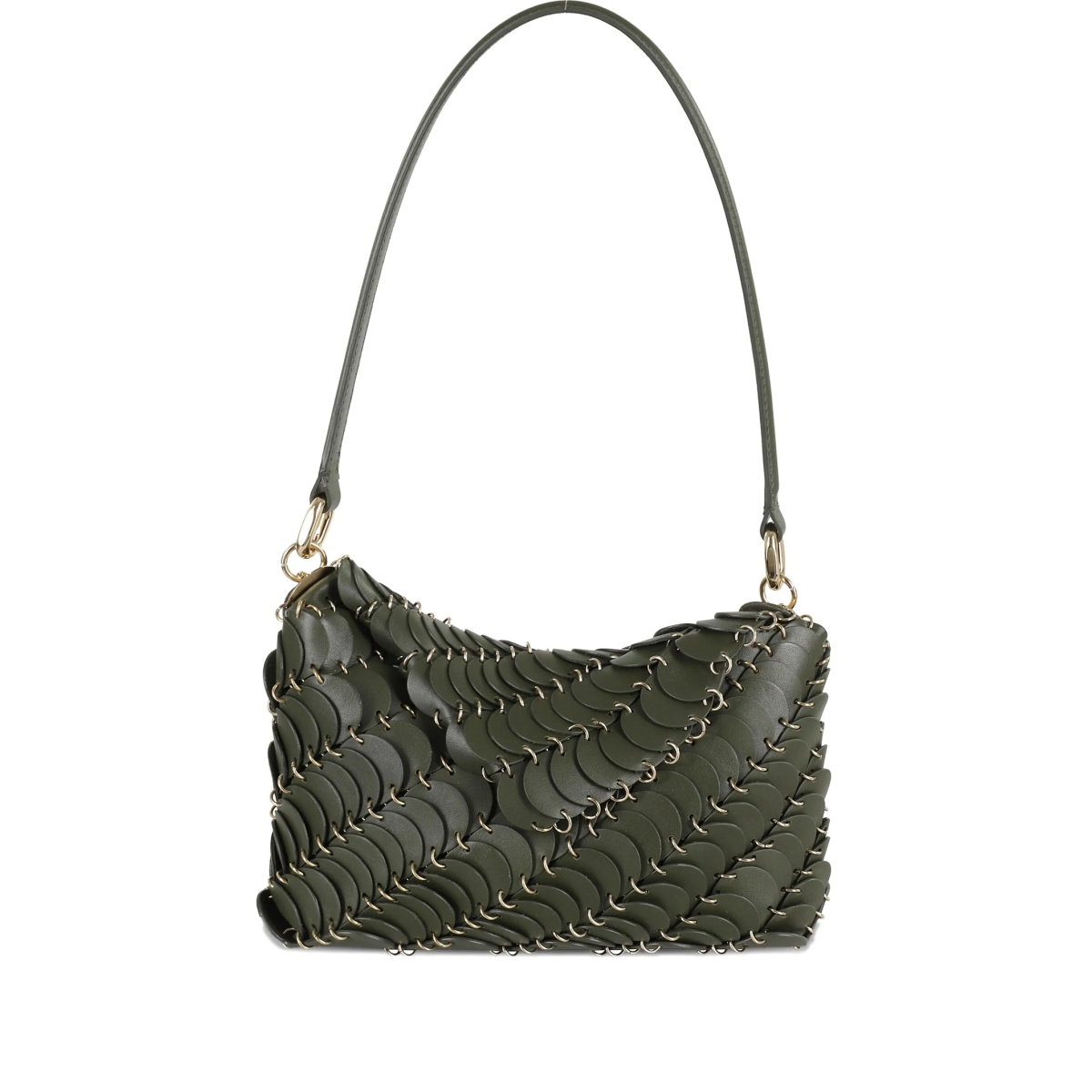 scale-detail shoulder bag
