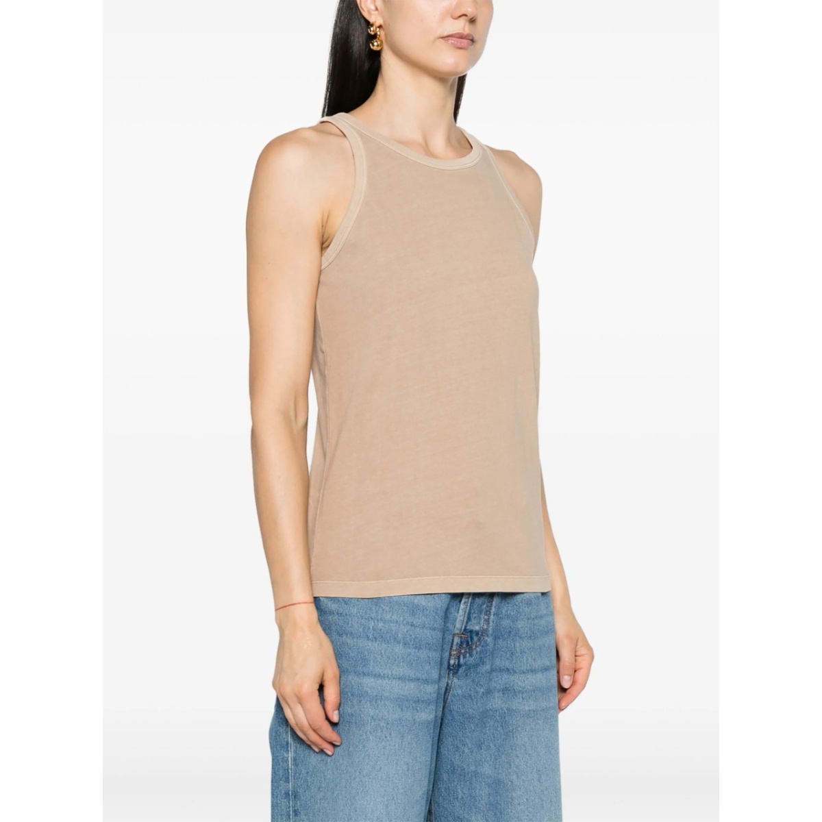 scoop-neck cotton tank top - Img 3
