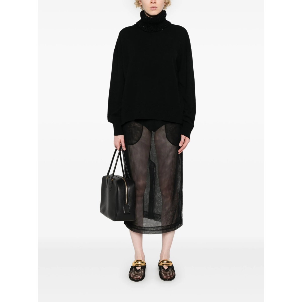 sequin-embellished knitted jumper - Img 2