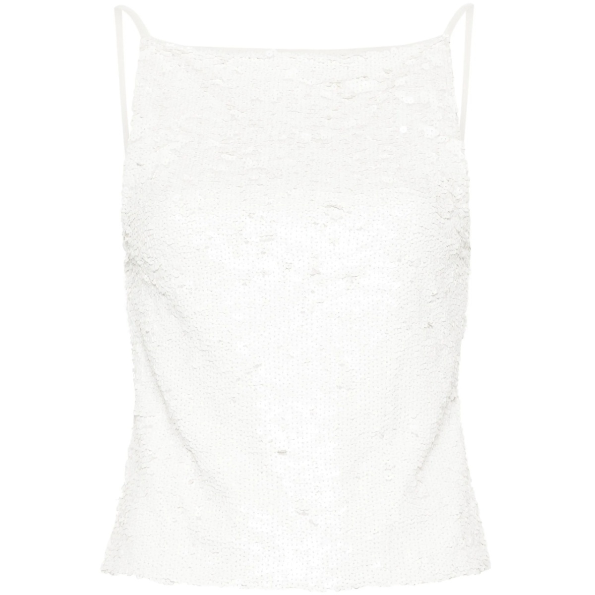 sequin-embellished open-back top