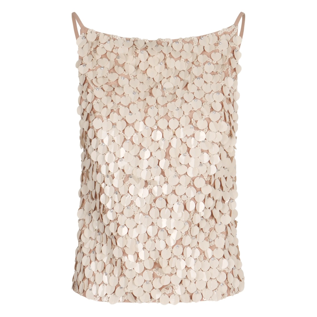 sequin-embellished top