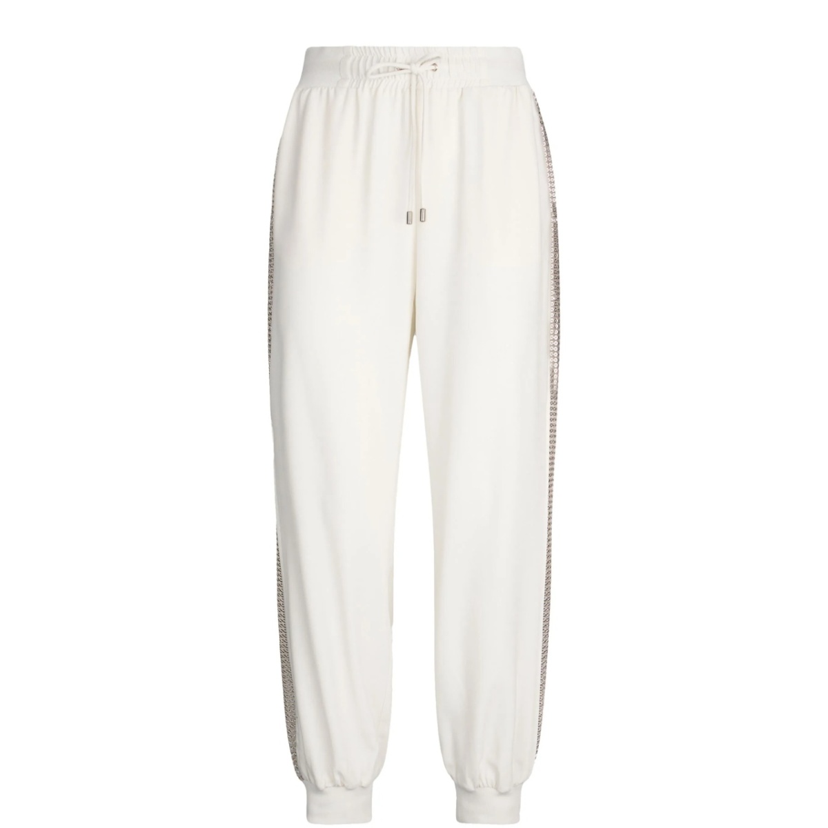 sequin-embellished track pants