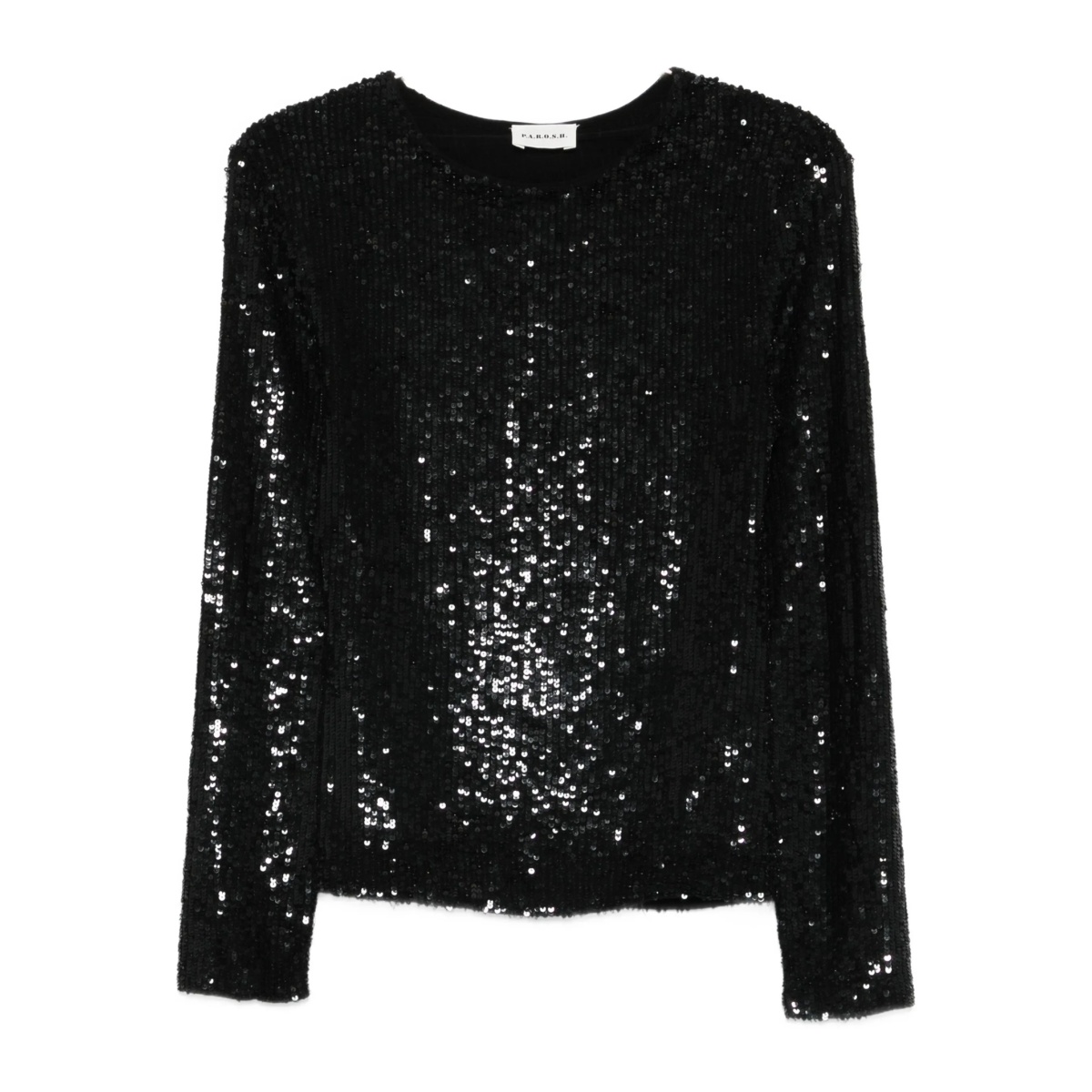sequin long-sleeve blouse