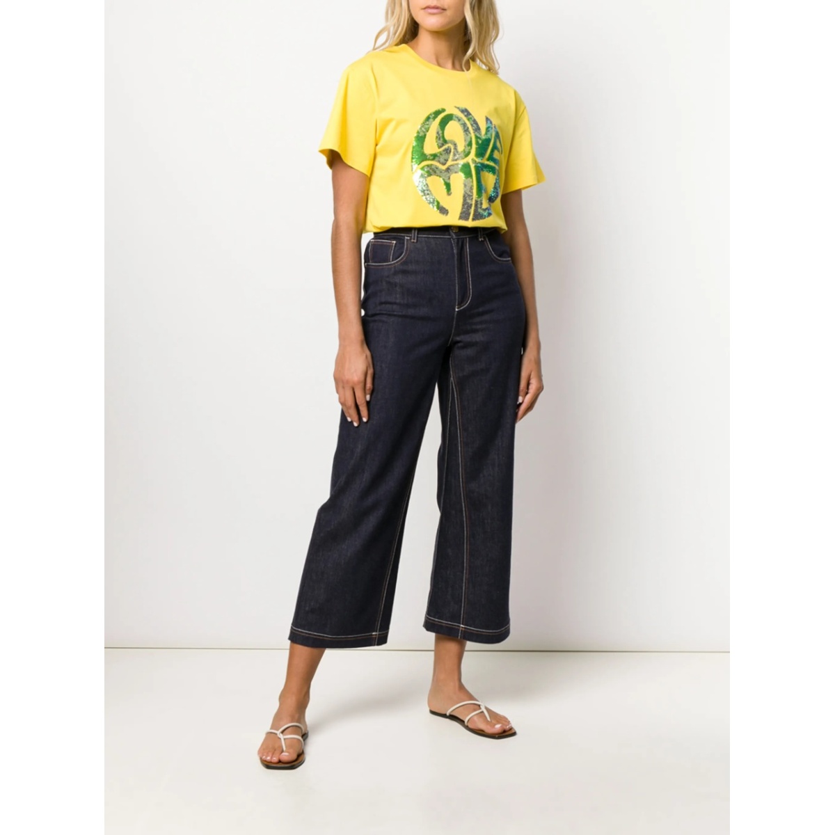 sequinned print T-shirt - Img 2