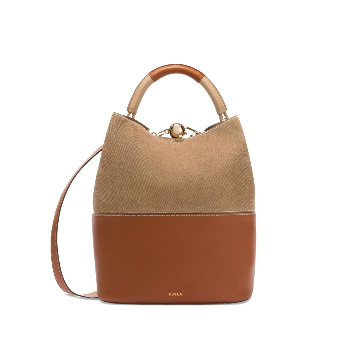 Sfera leather bucket bag