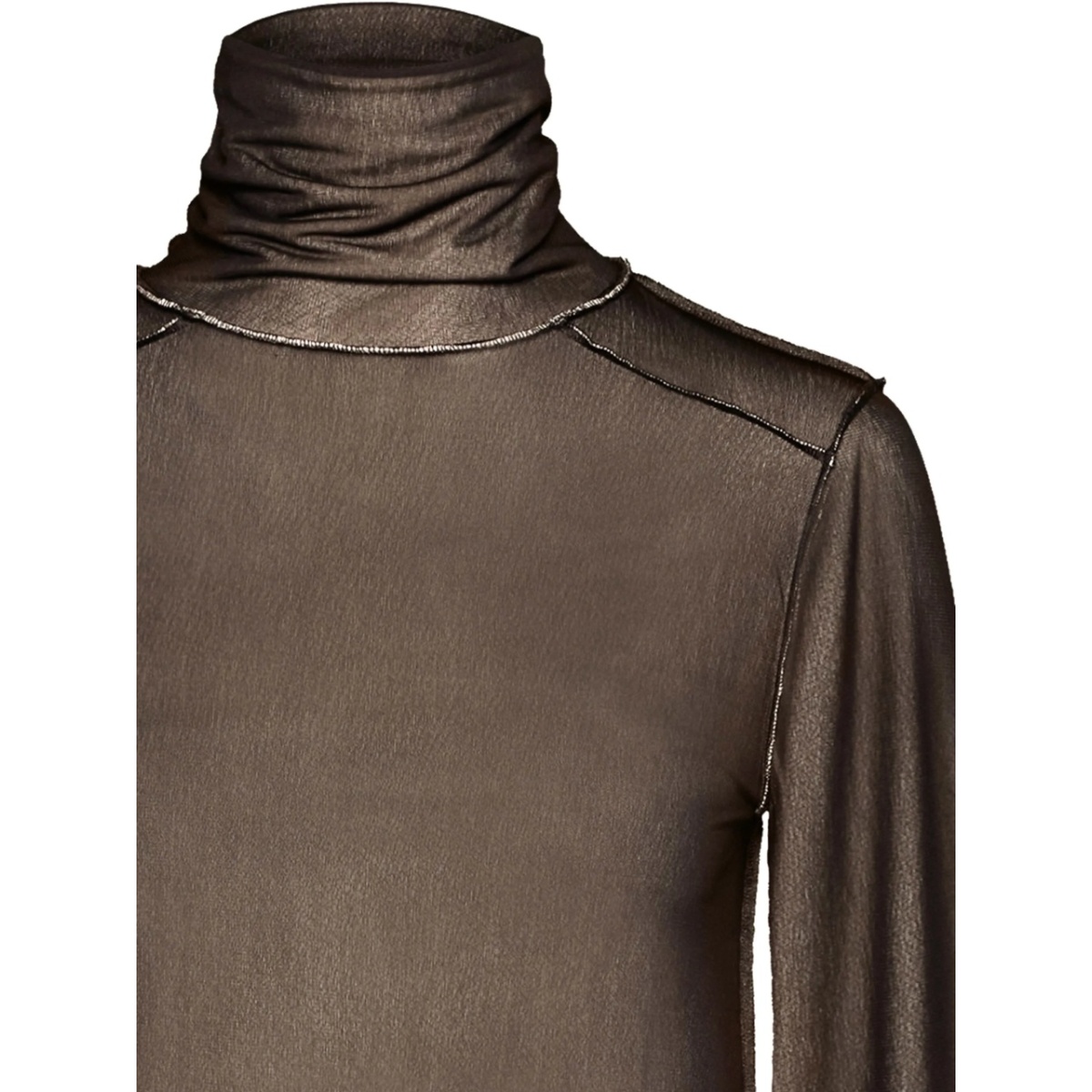 sheer long-sleeve jersey bodysuit - Img 2