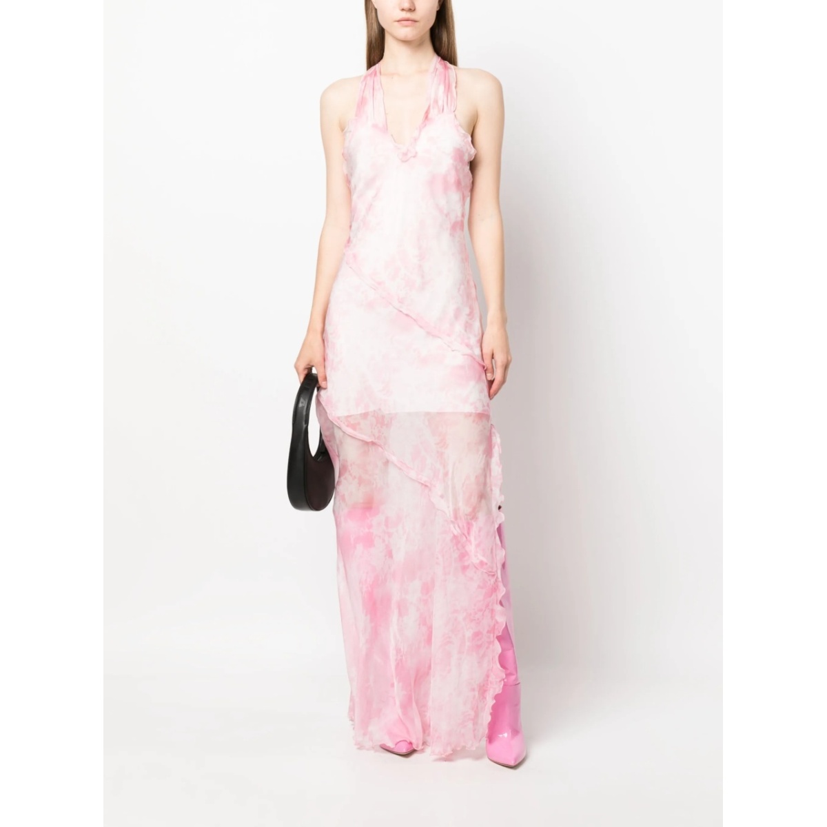 sheer ruffle-detail maxi dress - Img 2