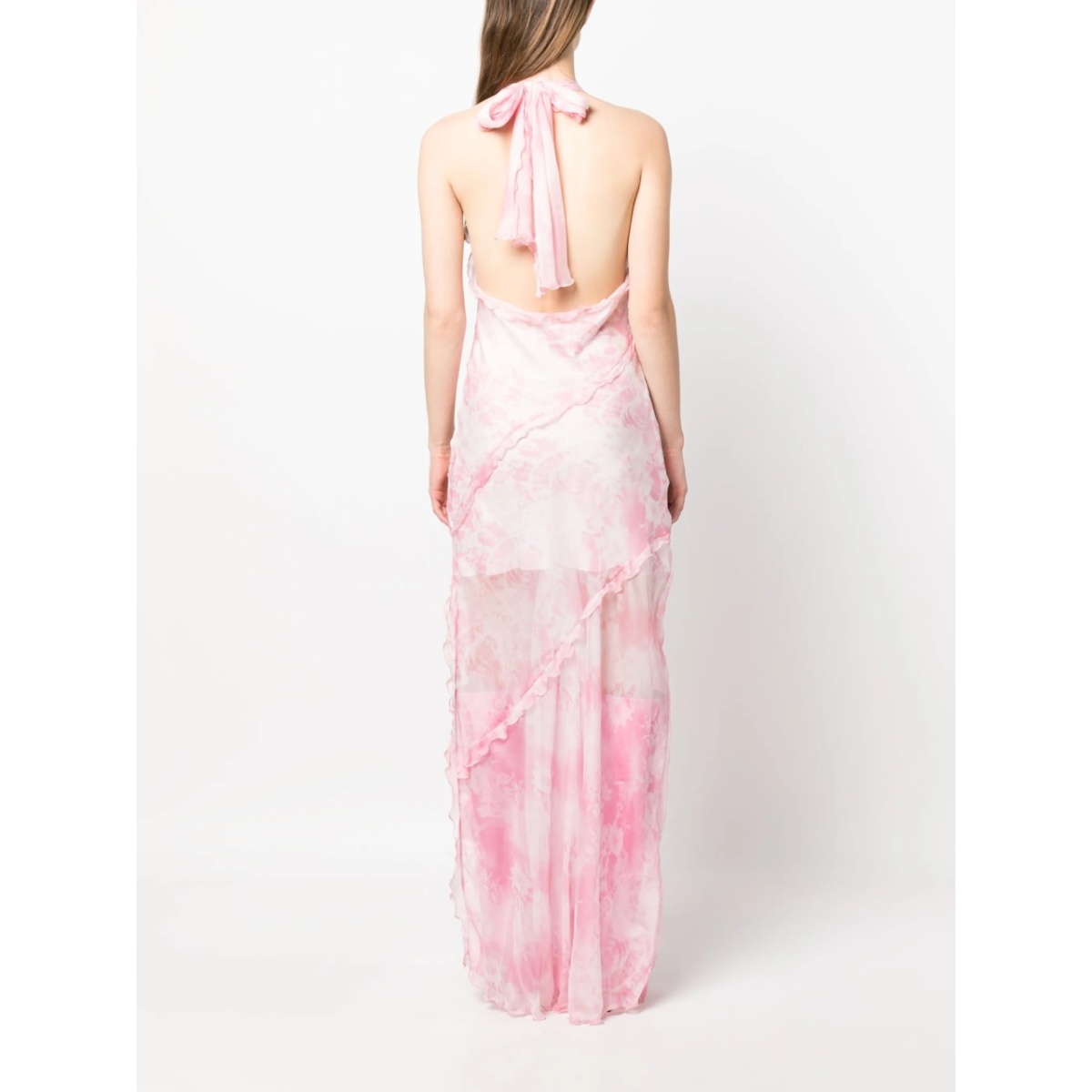 sheer ruffle-detail maxi dress - Img 4