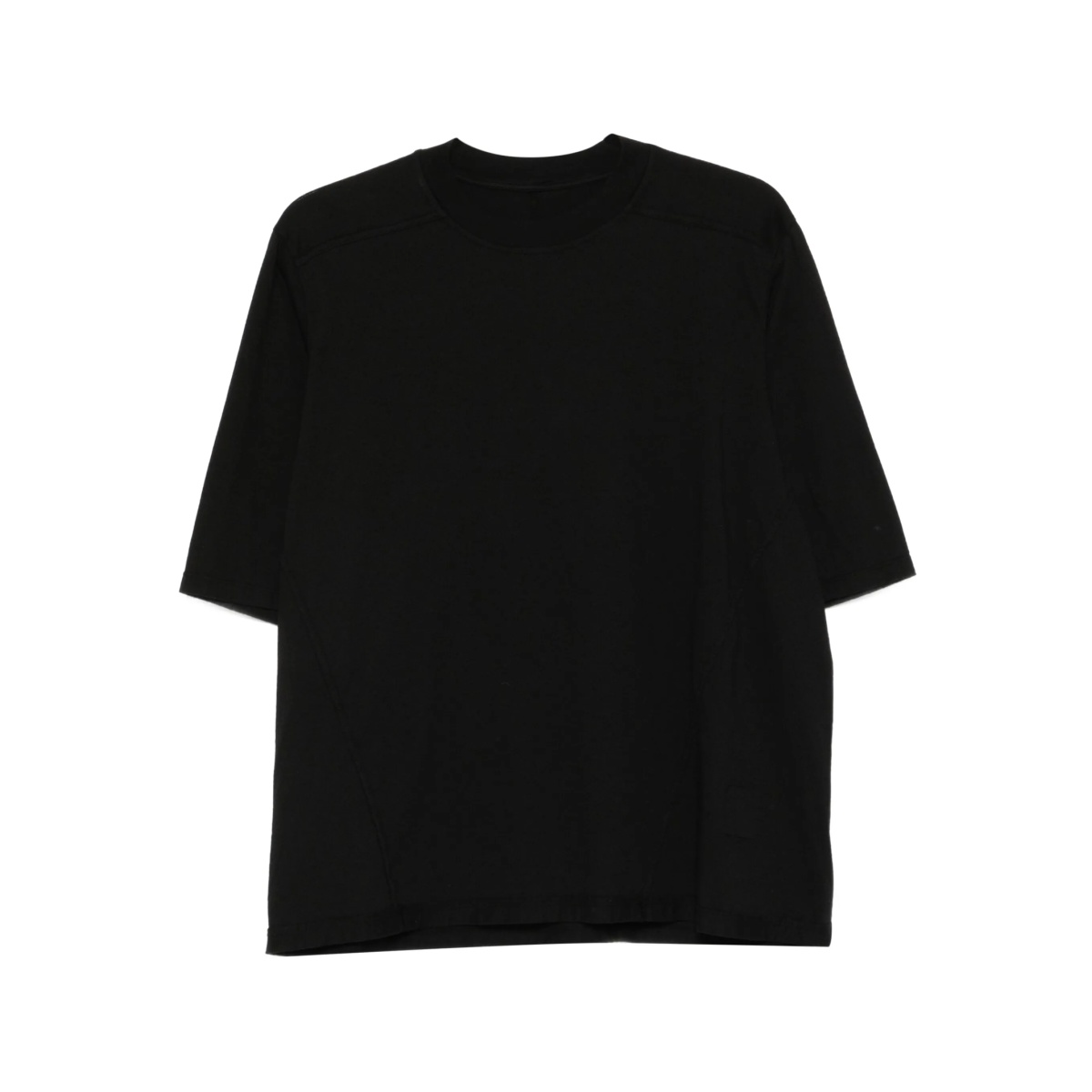 short-sleeve draped-hem top
