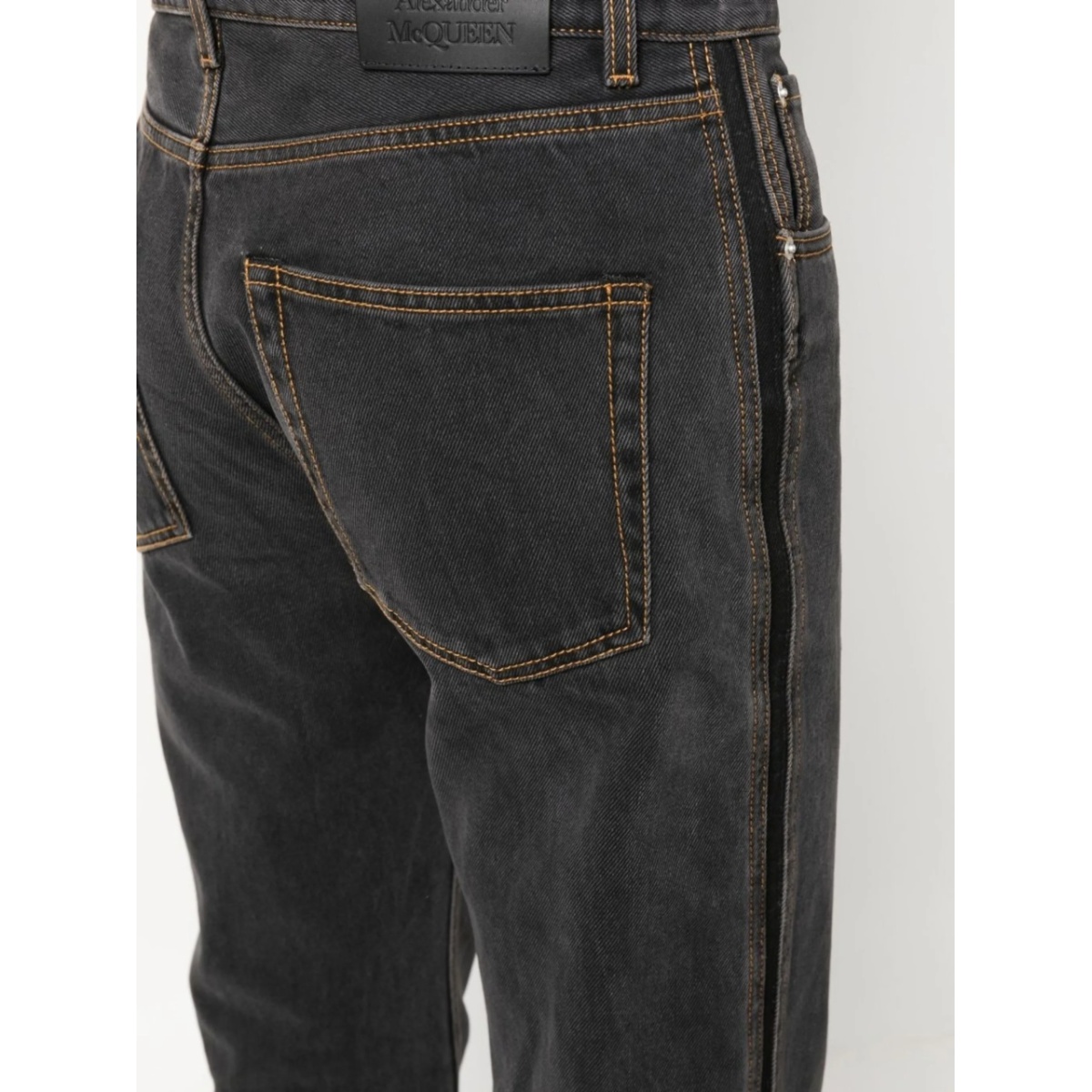 side stripe straight-leg jeans - Img 5