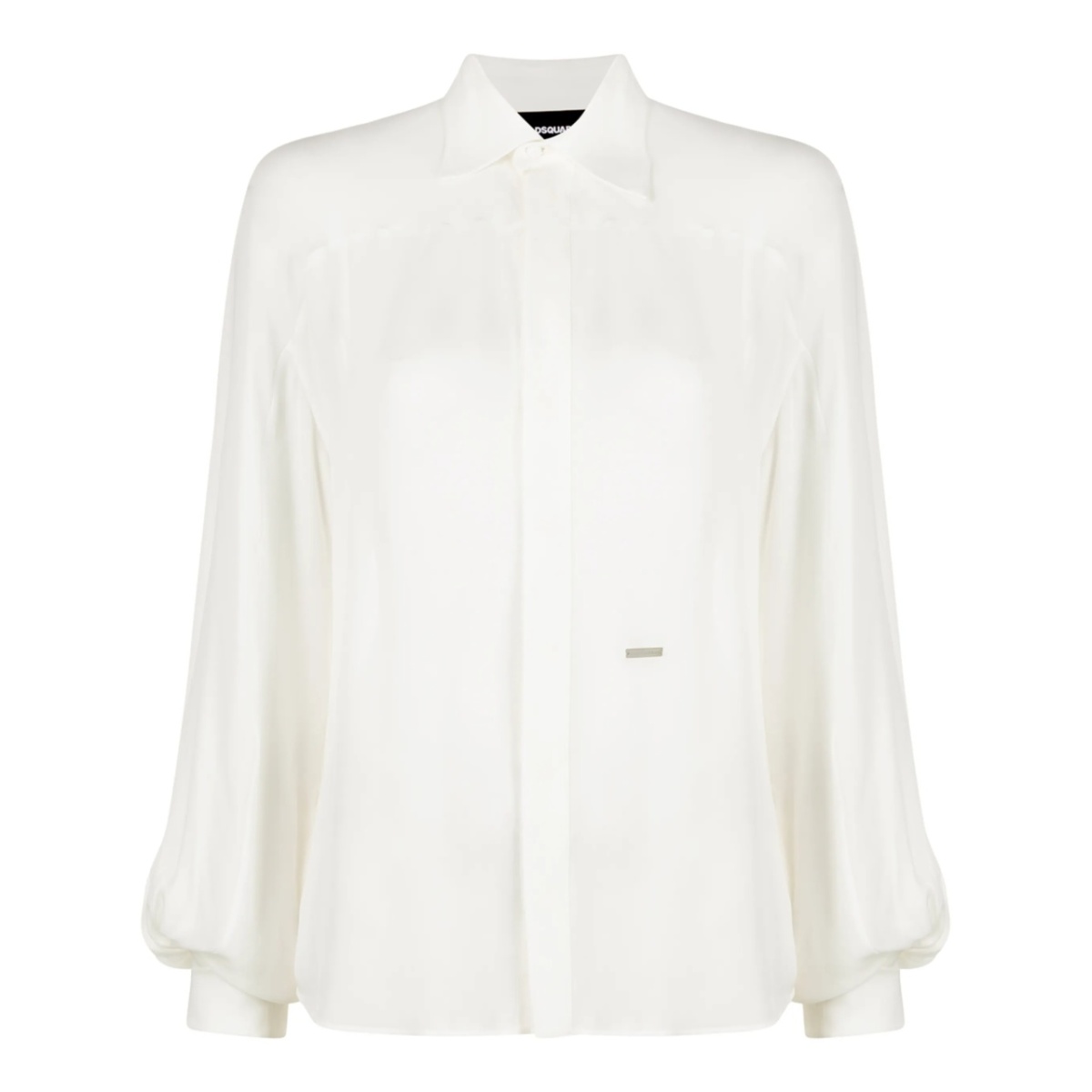 silk button-up shirt