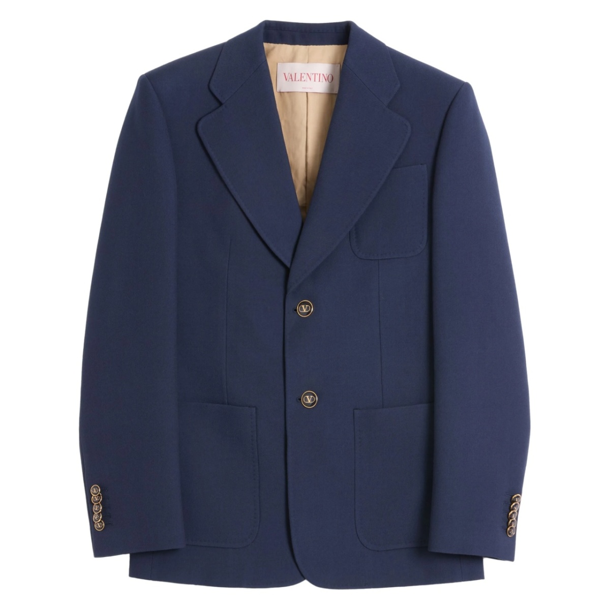 single-breasted gabardine jacket
