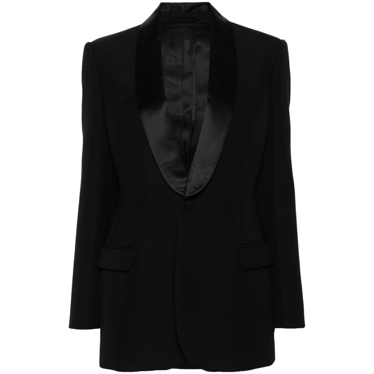 single-breasted wool blazer