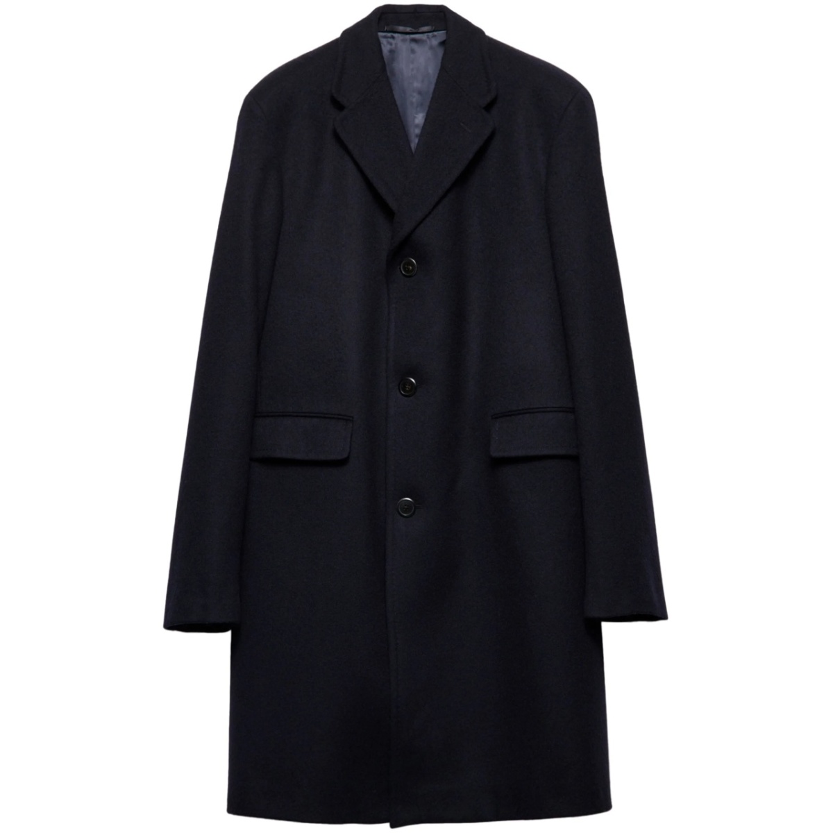 single-breasted wool coat
