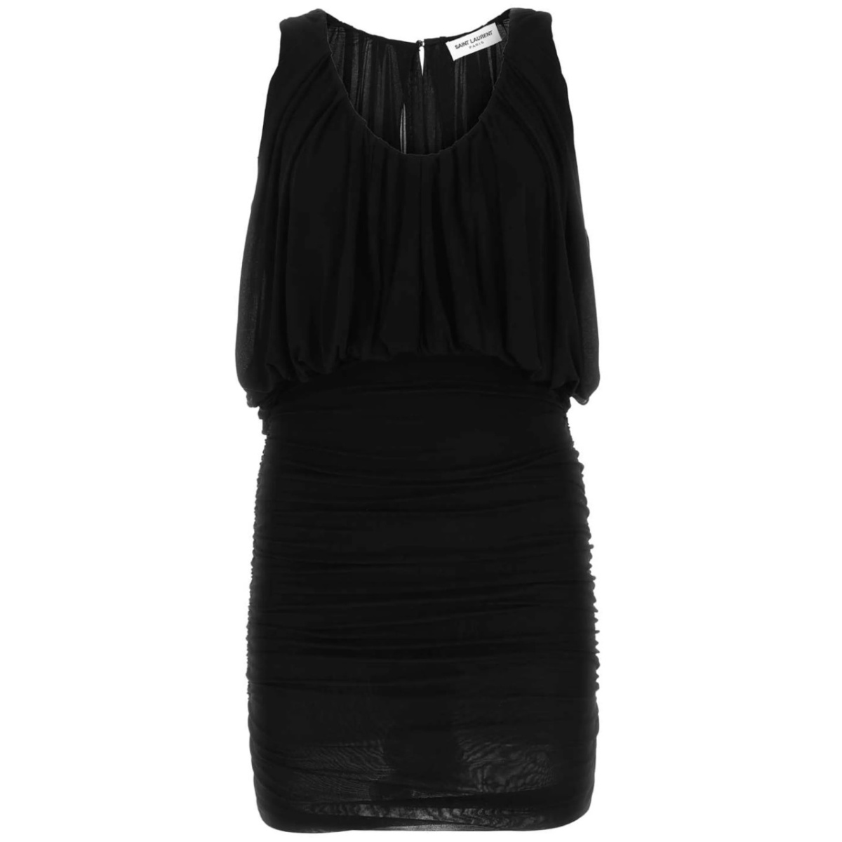 sleeveless draped minidress