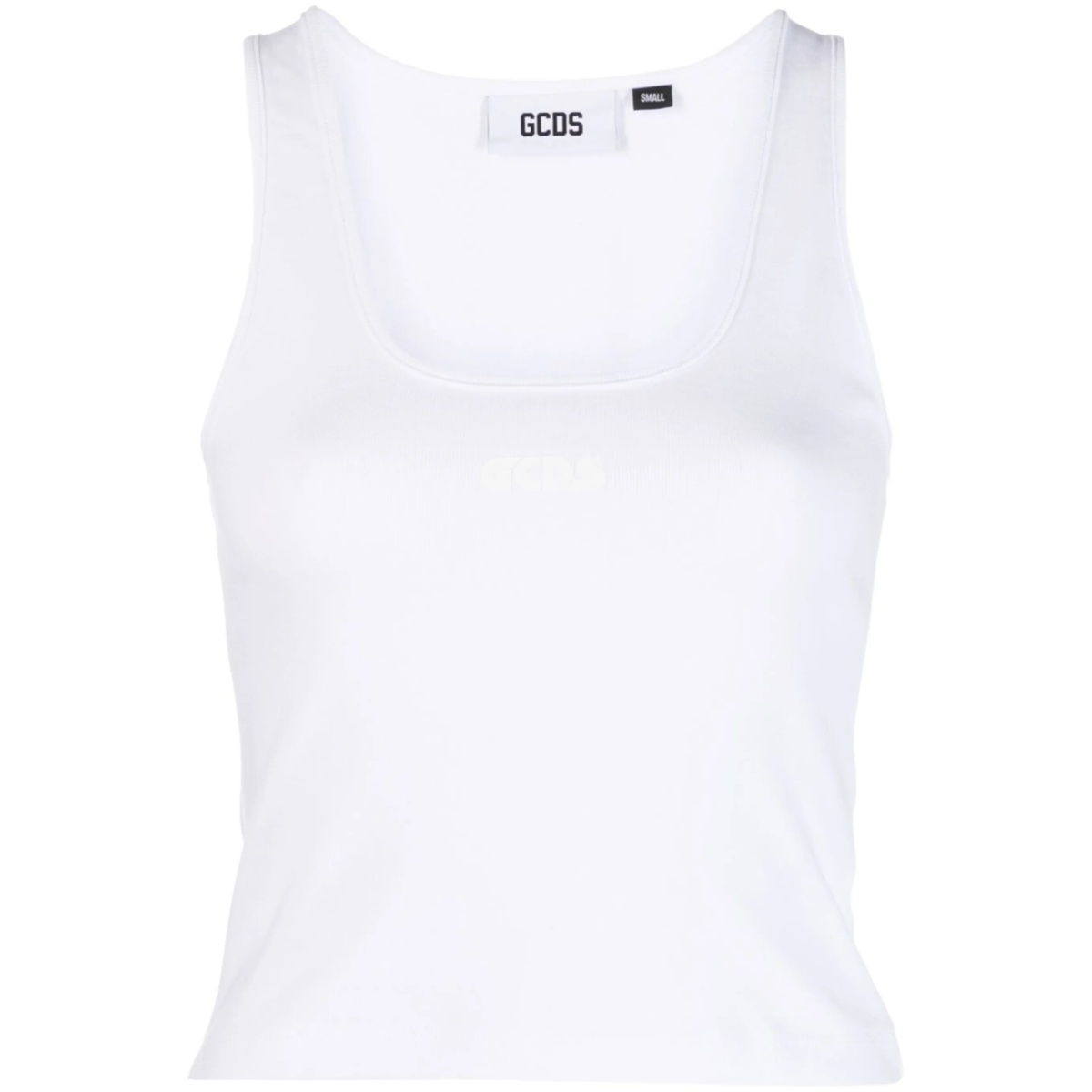 sleeveless jersey-knit top